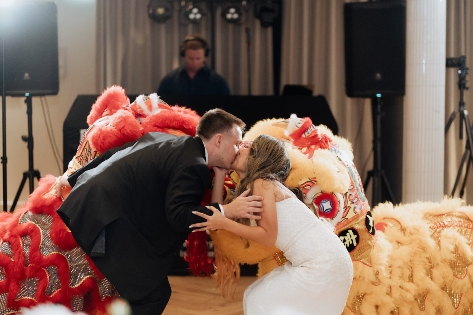 Professional Wedding DJ Sydney: Diamond DJ booth setup for ceremony and reception